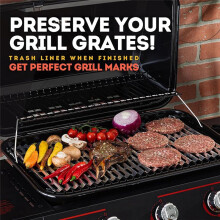 Disposable Aluminum Grill Liners BBQ Sheets Perfect for Public Park Grills, Outdoor BBQ, Camping 10-Pack
