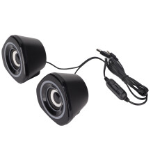 USB Desktop Speakers Plug and Play Black