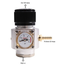 Regulator Gazu Soda Keg Regulator CO2 Keg Charger 0-90PSI do Producenta Napojów Gazowanych Woda Gazowana Piwo Butelka na Napoje Gazowane TR21-4 A
