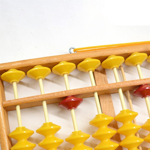 13 Column Wooden Abacus for Kids Math Learning with Clear Bead Layout and Durable Frame 2
