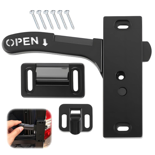 RV Screen Door Latch Handle Replacement Kit Left Hand Secure Closure Lock Plate for Camper Trailer
