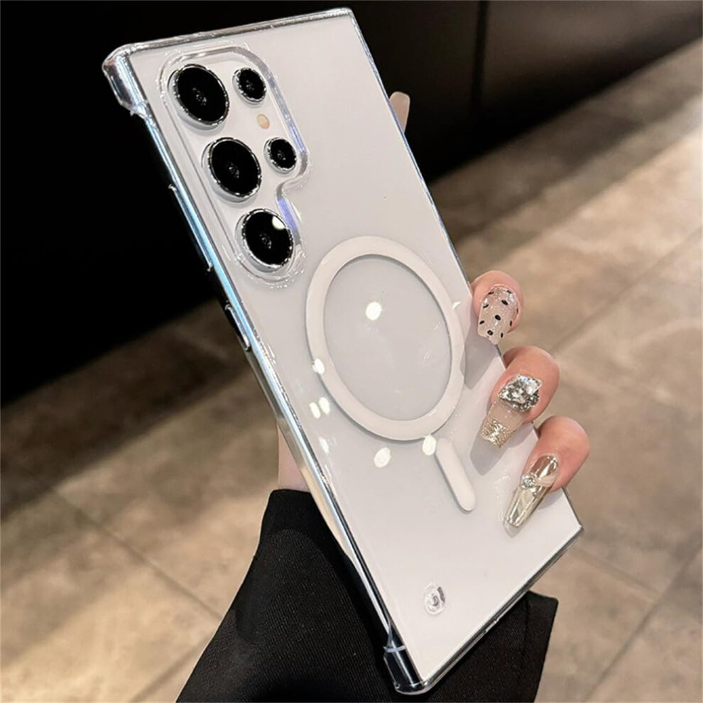 Case For Samsung Galaxy S24 Ultra Magnetic Clear Slim Shockproof Silicone Cover With Wireless Charging 9073542687924