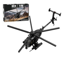 MH6 Little Bird Helicopter Model Kit 595pcs Military Aircraft Compatible with  Display Set