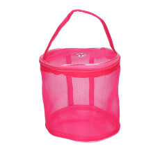 Portable Rose Red Sewing Basket with Mesh & Nylon, 14x13cm