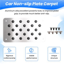 Aluminum Alloy Car Non-Slip Plate Carpet Pedal Floor Mat Environmental Rubber Car Accessories Styling