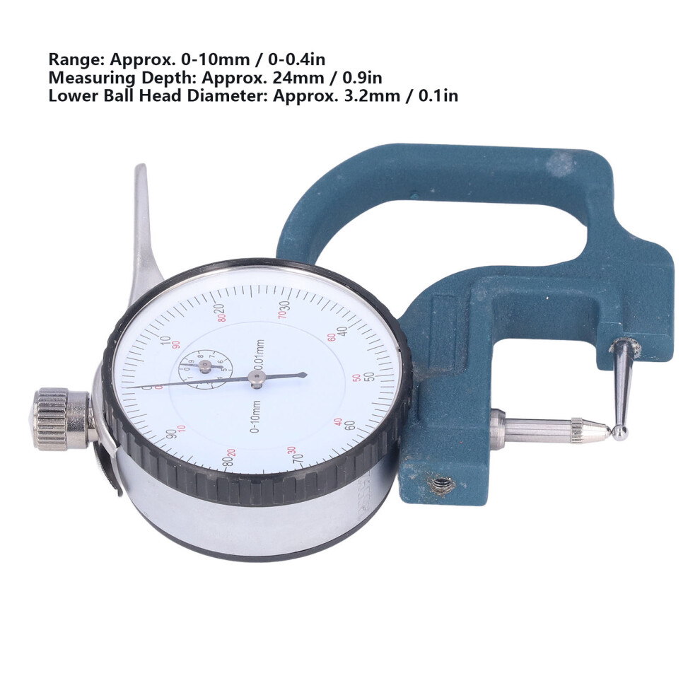 Dial Thickness Gauge 0-10mm Aluminium Alloy