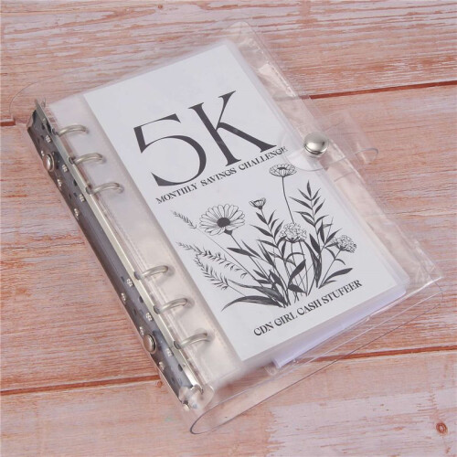 Envelope Challenge Binder Savings Binder for Save 5K with Cash Envelopes for Budget Planning 2