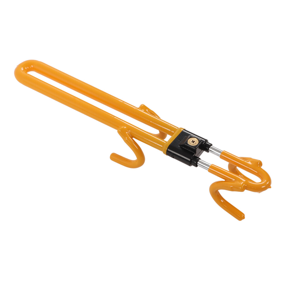 Universal Twin Hooks Steering Wheel Lock Anti Theft Iron 7671390499403