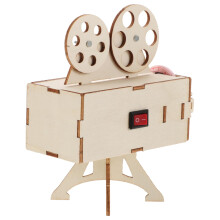 DIY Science Projector Kit Wooden Model STEM Craft for Kids Educational Assembly Toy