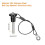 2X Stainless Steel Quick Release Pin 6mm Diameter  Locking Pin with Push Button Lanyard Cable Usable Length 25mm 6