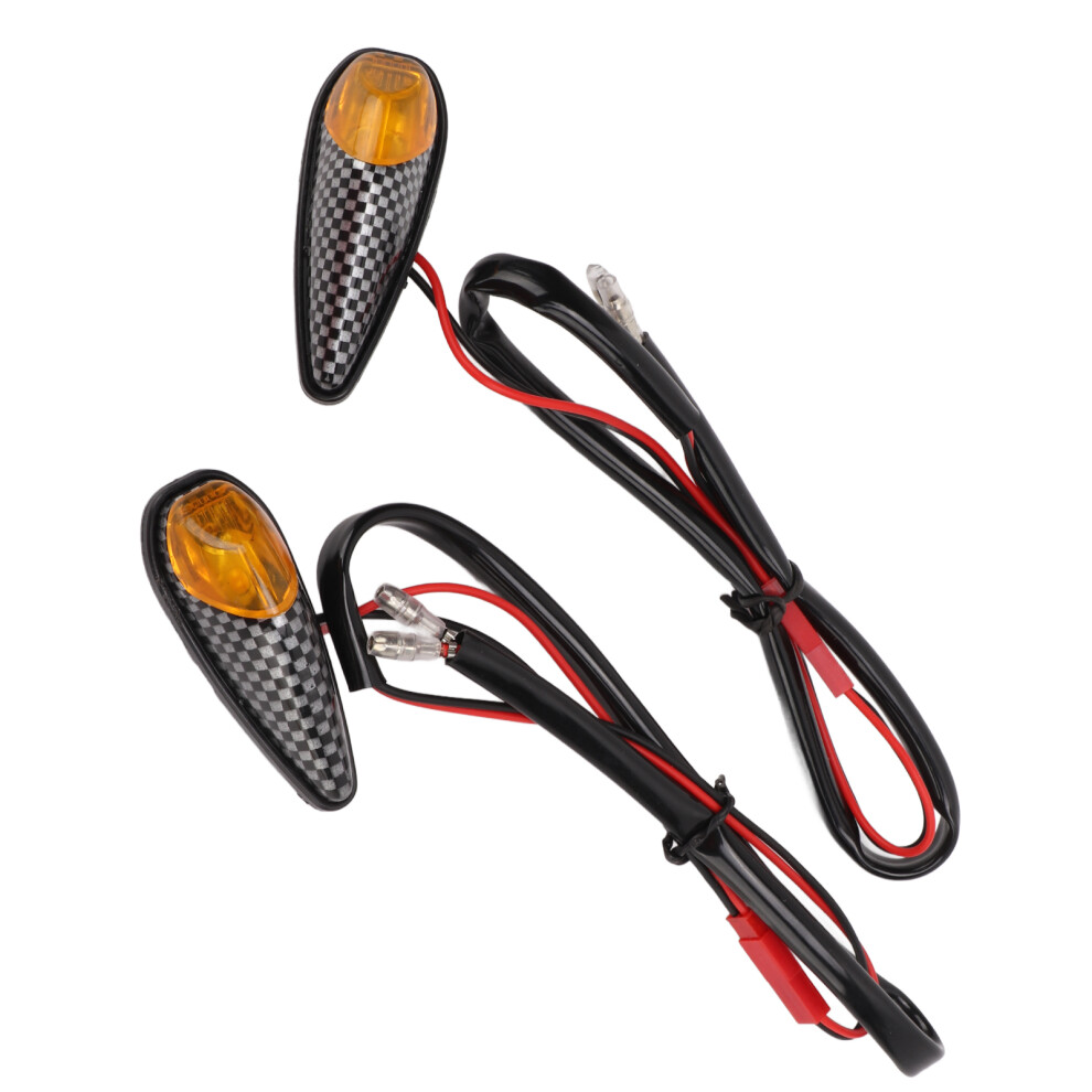 Motorcycle Side Turn Signal Carbon Fiber Style 12V Universal Light 3691390499795