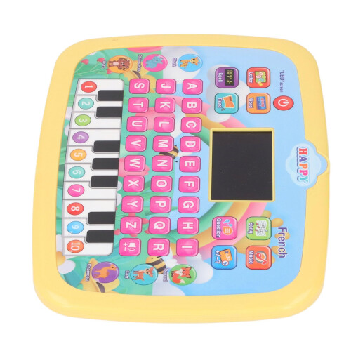 French Learning Tablet with Interactive LED Screen and Fun Language Games for Kids, Yellow 1