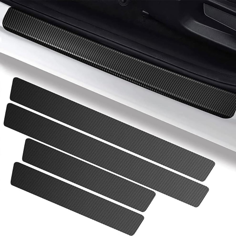 Ford Edge St 20192024 Door Sill Protectors, 4Pcs Carbon Fiber Antiscratch Stickers 9771547818533