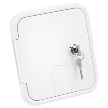 RV Access Door with Lock, ABS RV Electric Cable Hatch 5.9' x 6.5' UVResistant Camper Hose Cover