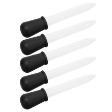 5 Stück 5 ml Silikon-Transfer-Pipetten für DIY-Schmuck, Schwarz