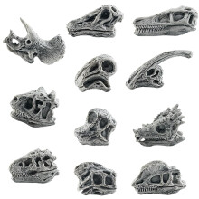 11Piece Grey PVC Dinosaur Figurines Set with Detailed Craftsmanship for Kids Educational Play