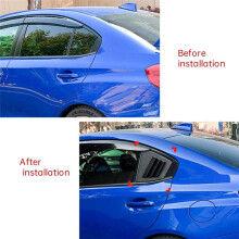 Car Rear Triangular Window Louvers Shutters Blinds Cover Trim for WRX STI VA 2014-2021 Glossy Black