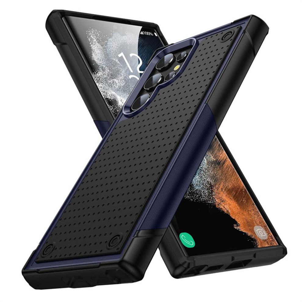 Shockproof Full Body Case For Samsung Galaxy S22 Plus And Ultra, 360 Camera Protection, AntiâFingerprint Matte Cover, Blue 9330225964834
