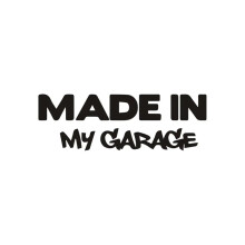 Reflective Car Sticker Black MADE in MY GARAGE Vinyl Decal with UV Fade Resistance and Easy Peel Installation