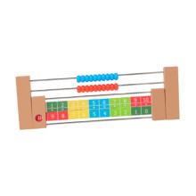 Wooden Abacus for Kids Learning with Colorful Number Blocks, Double Sided Durable Math Toy