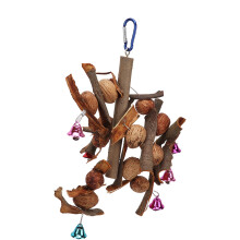 Bird Chewing Toy with Bell Safe Hanging String for Parrots Healthy Fun