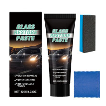 Car Glass Cleaner 120g Oil Film Remover Paste, Non‑Abrasive Formula, Clear Vision Restoration, Professional Automotive Glass Polish