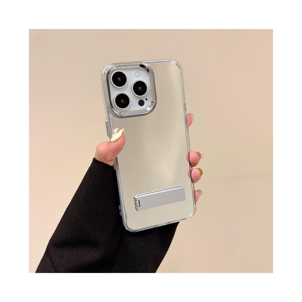 Mirror Case With Stand, Milgrade Shockproof Cover, Antifingerprint Finish For Honor 200 Lite 5G Silver 9073542688372