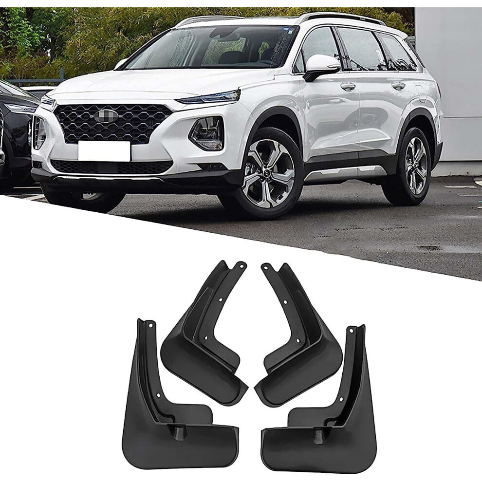 Mud Flaps 20192021 Set For Hyundai Santa Fe, Nodrill Splash Guards Front Rear, Scratchresistant Durable 9092120171839