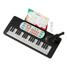 Kids Electronic Keyboard 37 Key Piano for Kids Rechargeable with Microphone Stand Dual Sound Modes