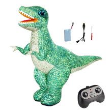 Remote Control Walking Dinosaur Toy with 360 Rotation, Realistic Motion, Rechargeable, Green