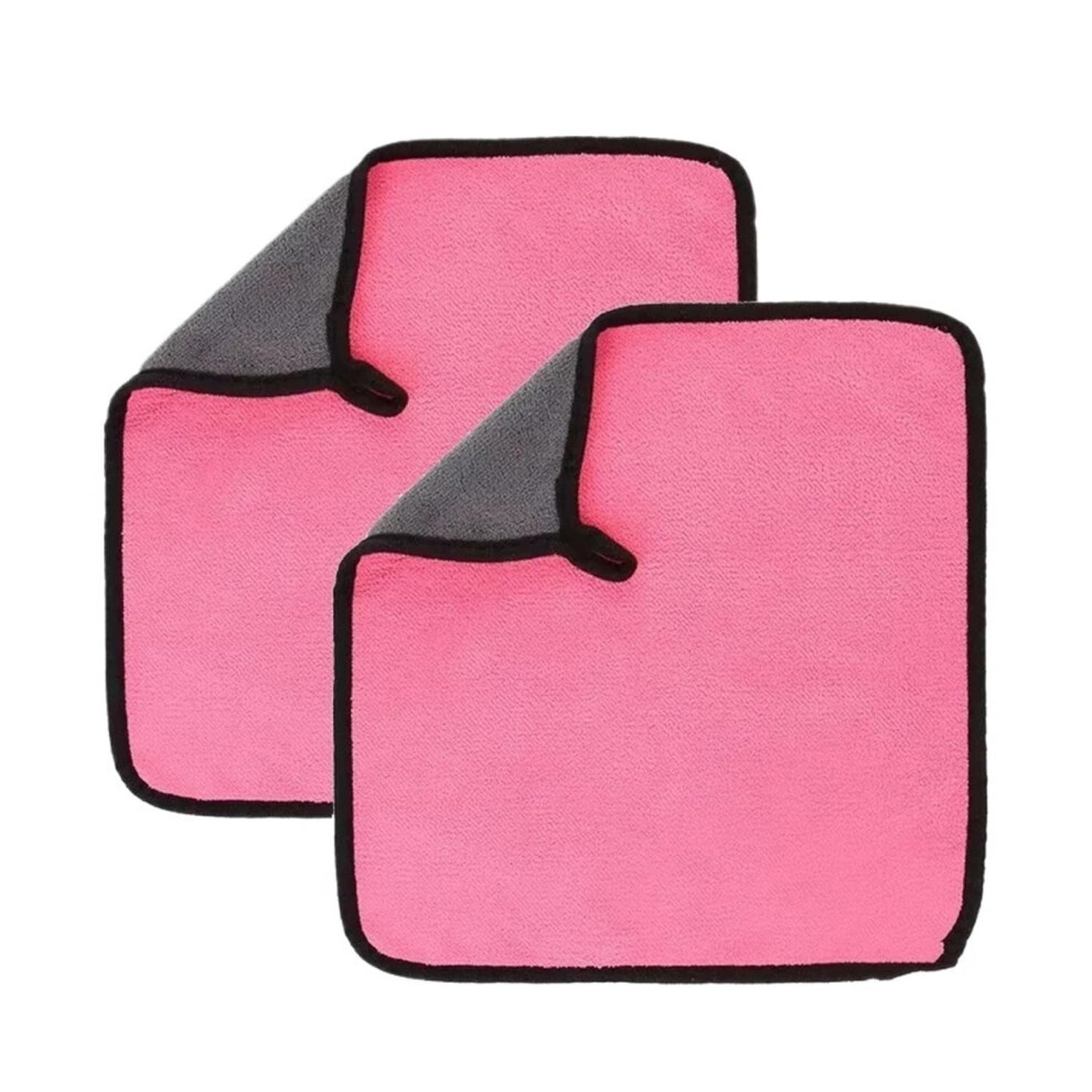 2 Pack Super Absorbent Microfiber Car Wash Towel Scratch Car Detailing Cloth Rose 30X40cm Red 9073542688570