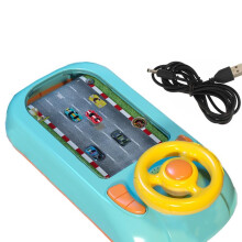 Kids Steering Wheel Toy with Interactive Driving Simulation, MultiSound Effects, Dual Power Options