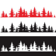Vinyl Car Decal Pine Tree Forest Design Window & Body Sticker 15.7 in Durable