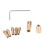 7Pcs Mini Electric Drill Chuck Set, Brass 0.5-3.0mm for Grinders 7