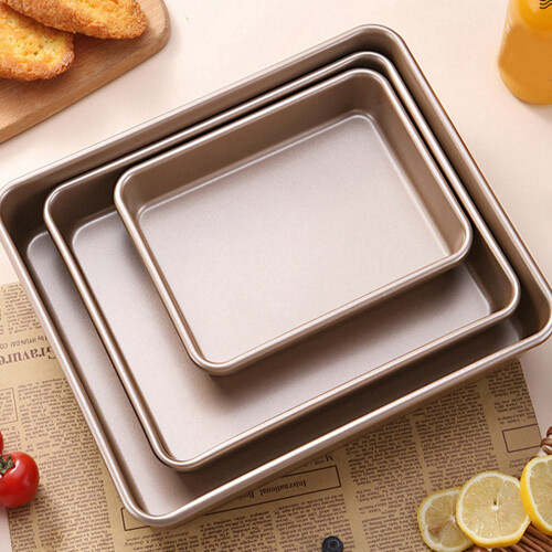 Baking Tray Put Into the Oven,4 Types Baking Mold, Bread Mold, Brownie Baking Pan, Baking Tools, Pastry Maker(M) 1