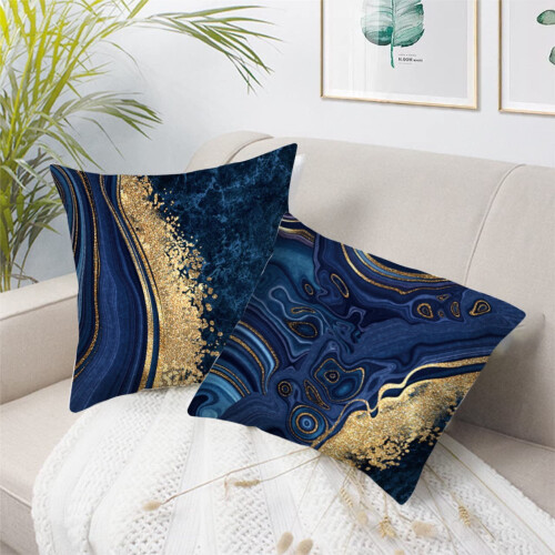 Pacote com 4 Capas de Almofada 18X18 Polegadas Fronhas com ZíPer InvisíVel para Sofá Sala de Estar Quarto 1