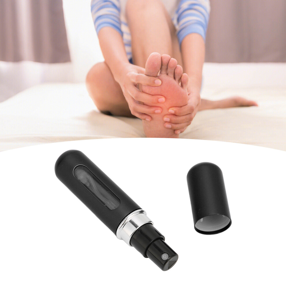Black Refillable 5Ml Portable Leakproof Perfume Spray Bottle