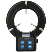 61mm Adjustable Microscope Ring Light with 72 LED Beads, QuadSide Control for Lab and Education