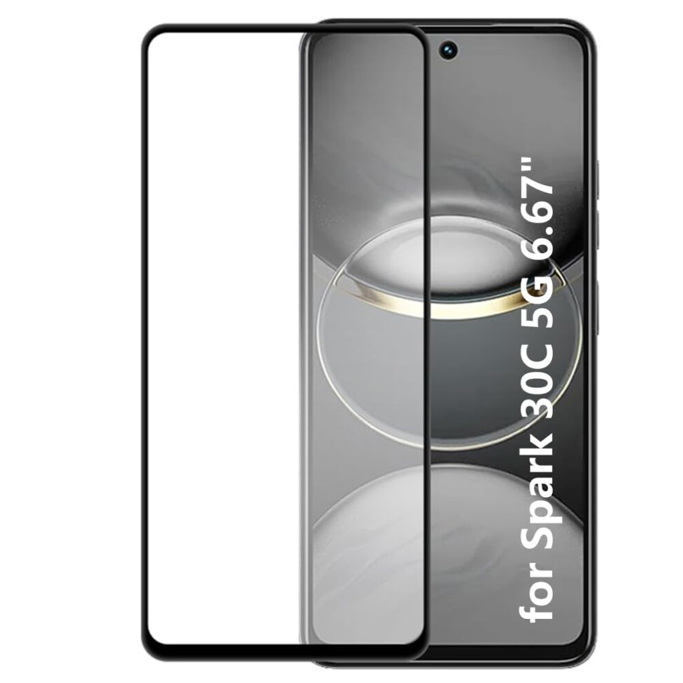 Tempered Glass Screen Protector For Tecno Spark 30C 5G 6.67 Inch, 9H Hardness Antifingerprint 2 Pack 9073542688754