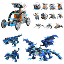 STEM Solar Robot Kit with Remote Control Dragon, Programmable DIY Build for Kids Ages 814