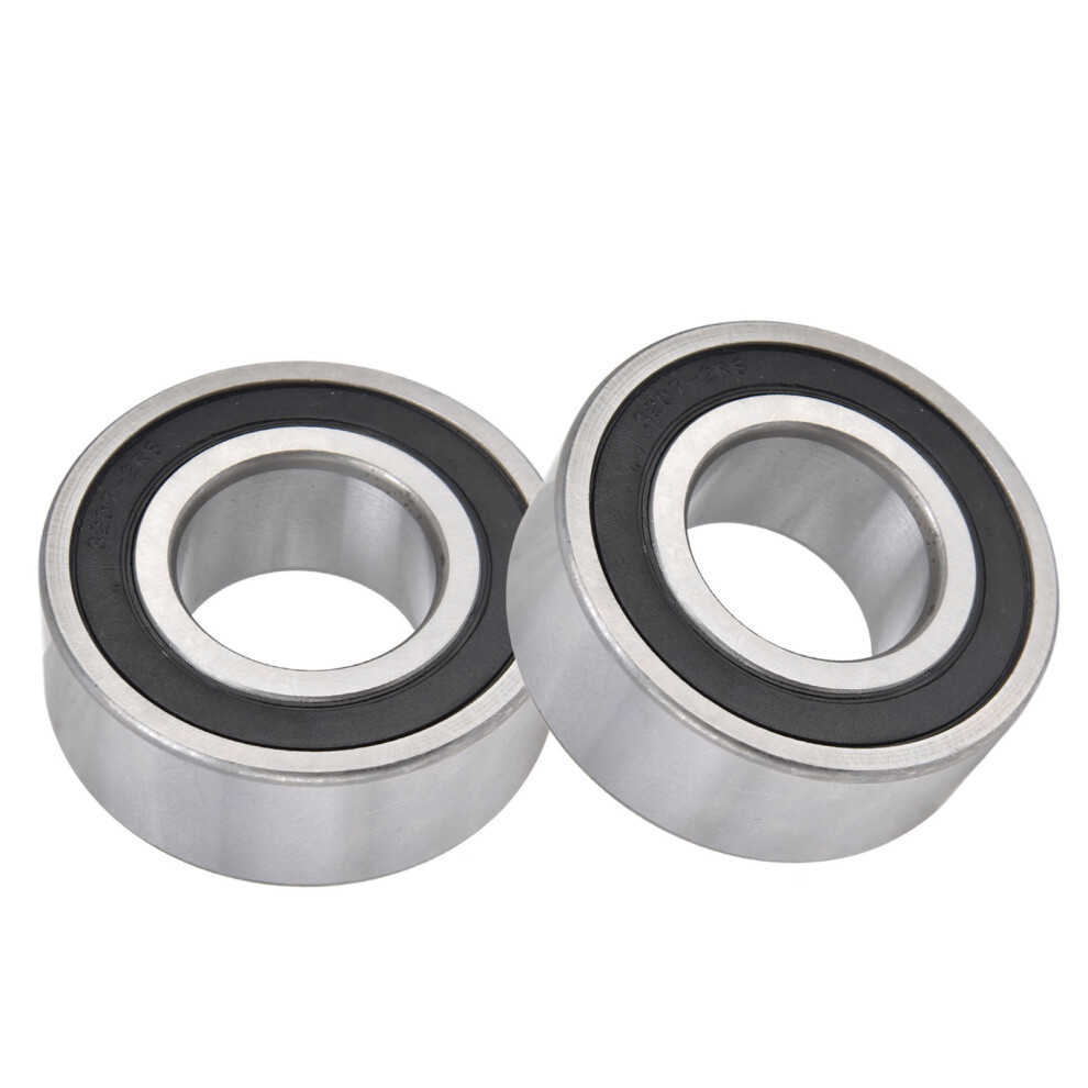 2Pcs 3207-2Rs Double Row Ball Bearings High Speed Industrial Steel 9301390503746