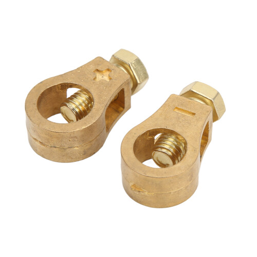 2PCS Universal Battery Terminal Clamp Copper Brass 16-18mm ID 1