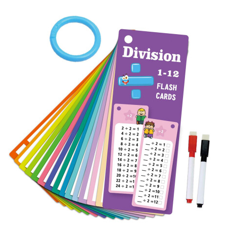 Math Flash Cards with Reusable Erasable Surface, Colorful Categories, Compact for Kids Learning