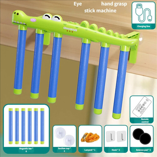 Reaction Training Stick with Remote, Adjustable Speed, Hand Eye Coordination Trainer for Game Challenges (Blue) 1