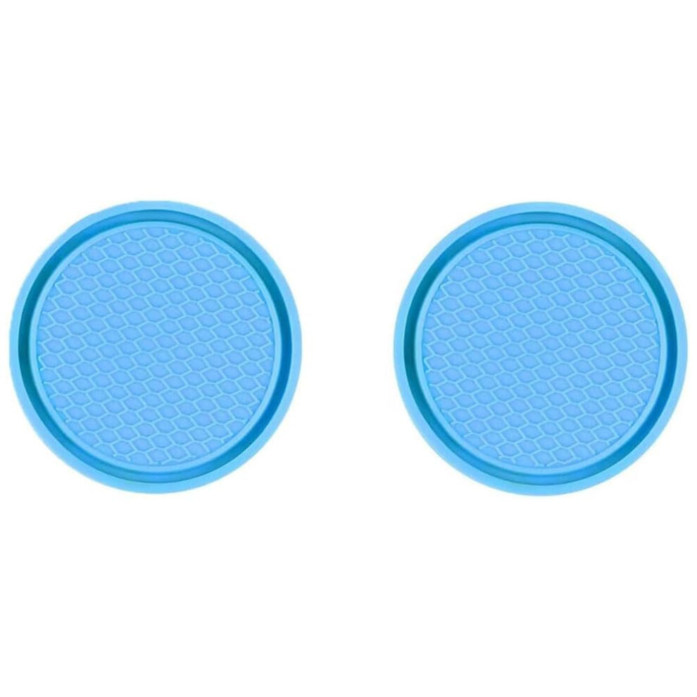 2Pcs Car Cup Holder Coasters For Peugeot 508 20112015, Waterproof Antispill Rubber Mats D/ Blue 9073542004356