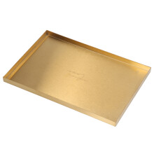 Gold Plated Stainless Steel 12in Rectangular Tray for Jewelry Display