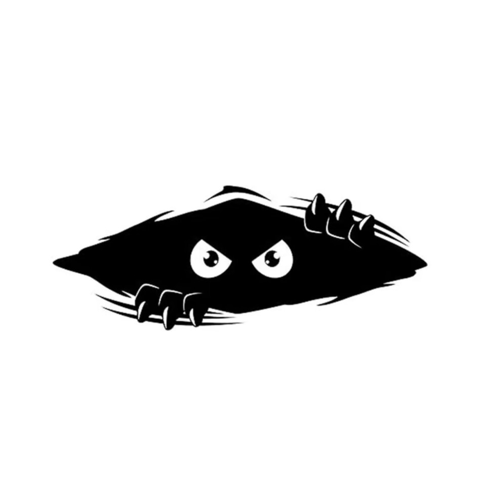 Funny Monster Car Sticker Waterproof Vinyl Decal For Vehicles Bumper Scratch Cover Weather Resistant Black 9330225966098
