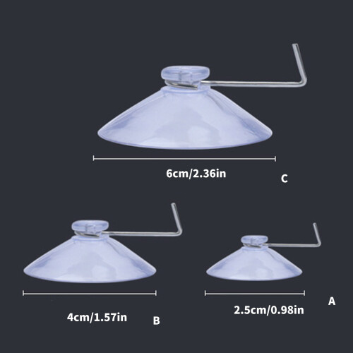 Pack of 50 PVC Suction Hook for Bathroom Kitchen Storage-2.5cm 2