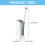 Ergonomic Grip Toilet Brush Set for-Blue plus 8 replacem 3