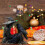 2D Flat Witch Crow Sculpture with Base Halloween Home Decoration 7